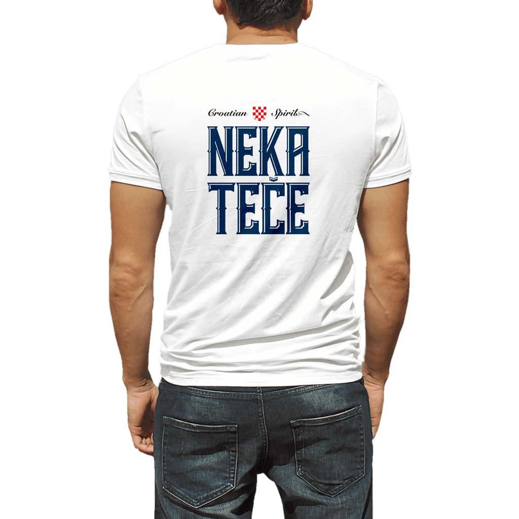 Fiuman Neka Teče muška majica - Suza Croatian Spirit