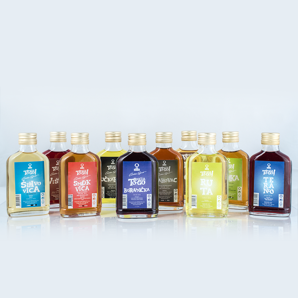 Paket Rakija-To-Go 10 rakija i likera - Suza T.B. Croatian Spirit
