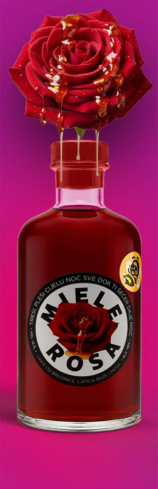 Miele Rosa liker od brusnice, ruže i meda – Suza The Spirit of Kvarner